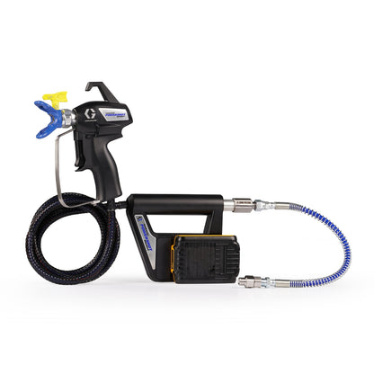 Graco Powershot spray gun contactor for standard applications, shown with metal nozzle and ergonomic grip.