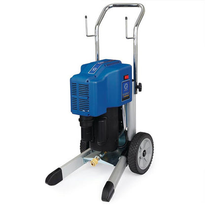 Graco Texspray Fastfinish CF9 air compressor for texture sprayers, shown with hoses and control panel.