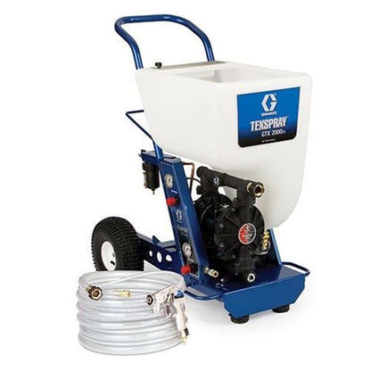 Graco Texspray GTX 2000EX texture sprayer with gun and hose for professional wall and ceiling texture application.