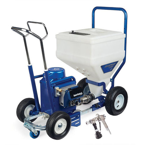 Graco Texspray T-Max 6912 electric texture sprayer with STX gun and 50 ft hose for wall and ceiling texturing.
