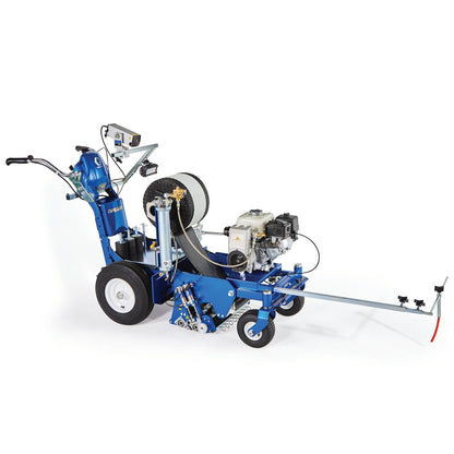 Graco traffic tape applicator with laser guide for precise installation of traffic or safety tape.