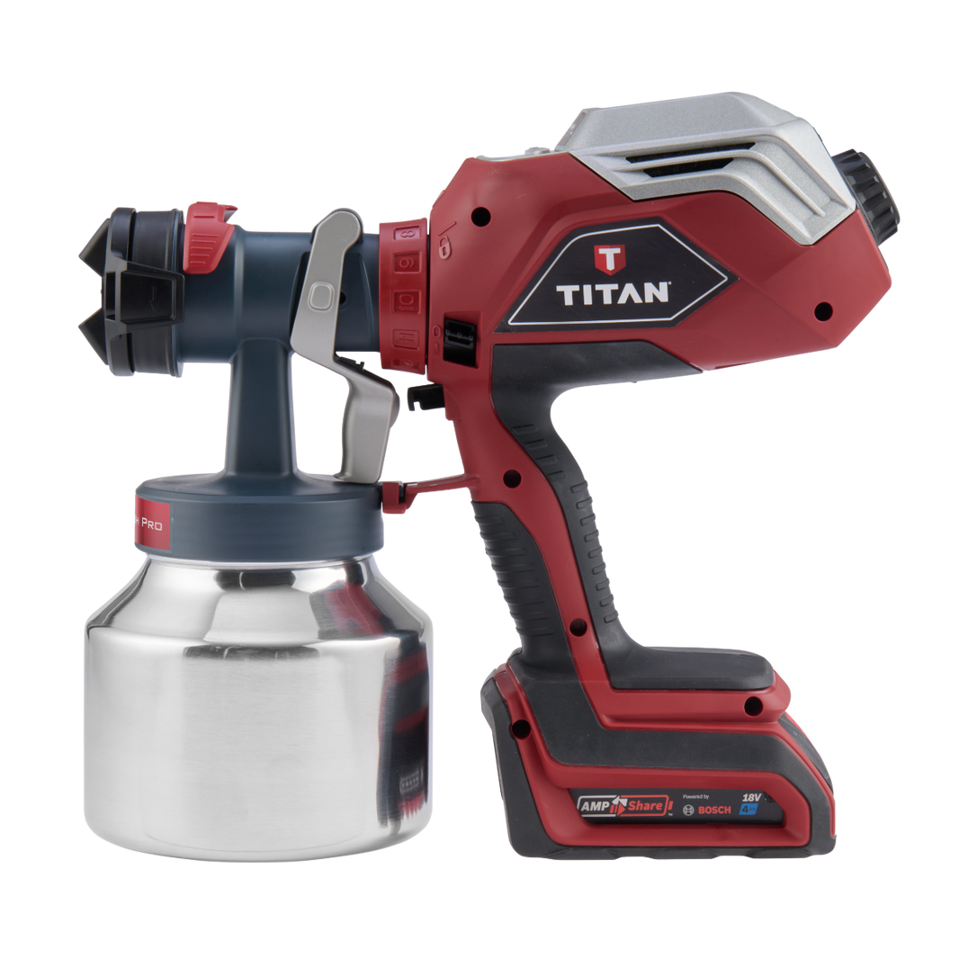 Titan Flexspray Pro 18 Volt electric airless sprayer for efficient, professional painting and coating applications.