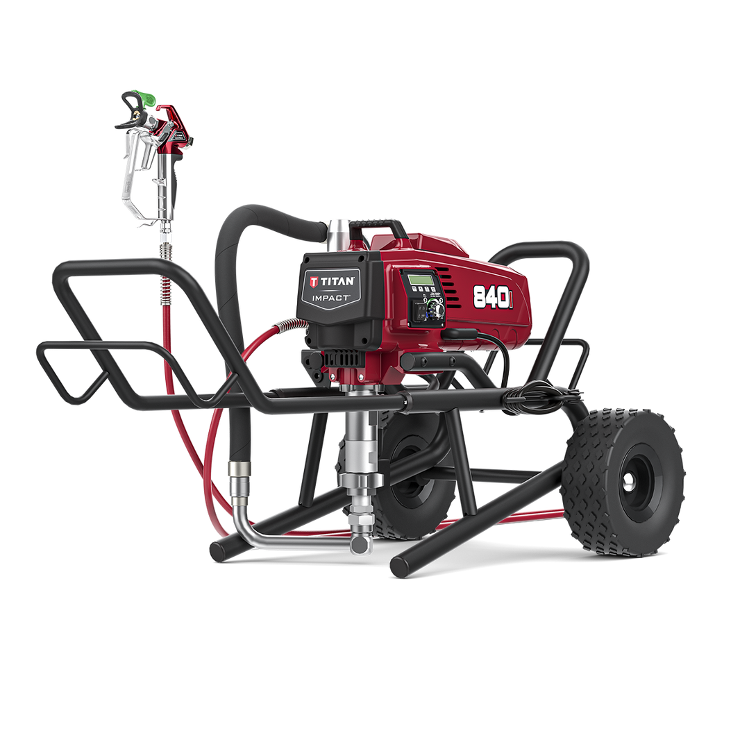 Titan Impact 840IA High Rider electric airless sprayer for efficient paint application and professional results.
