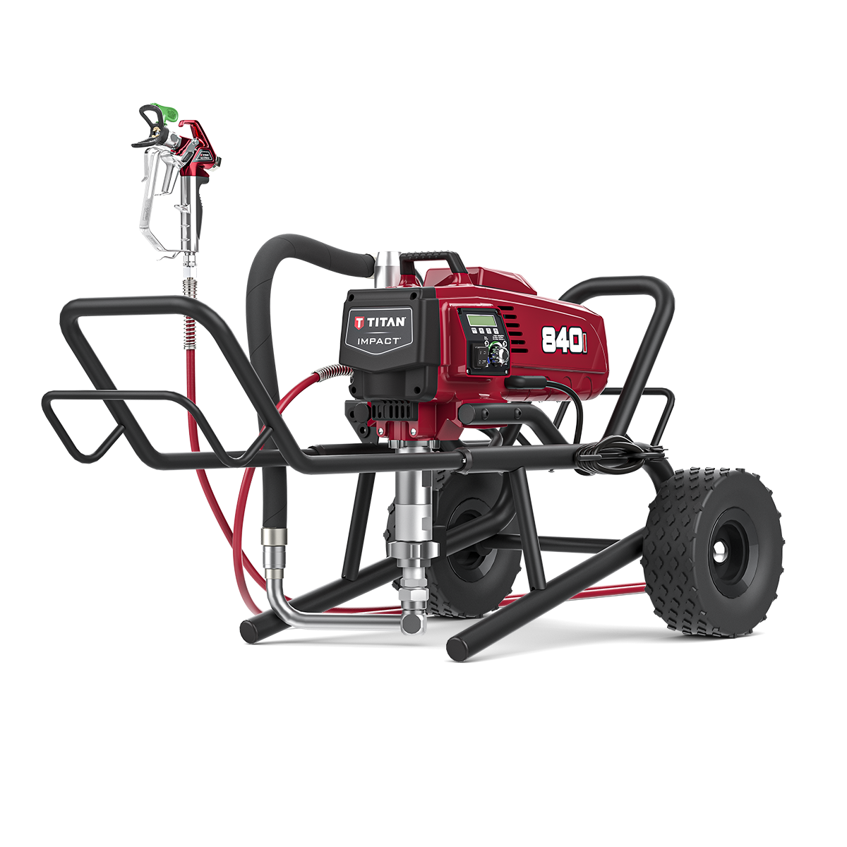 Titan Impact 840IA High Rider electric airless sprayer for efficient paint application and professional results.