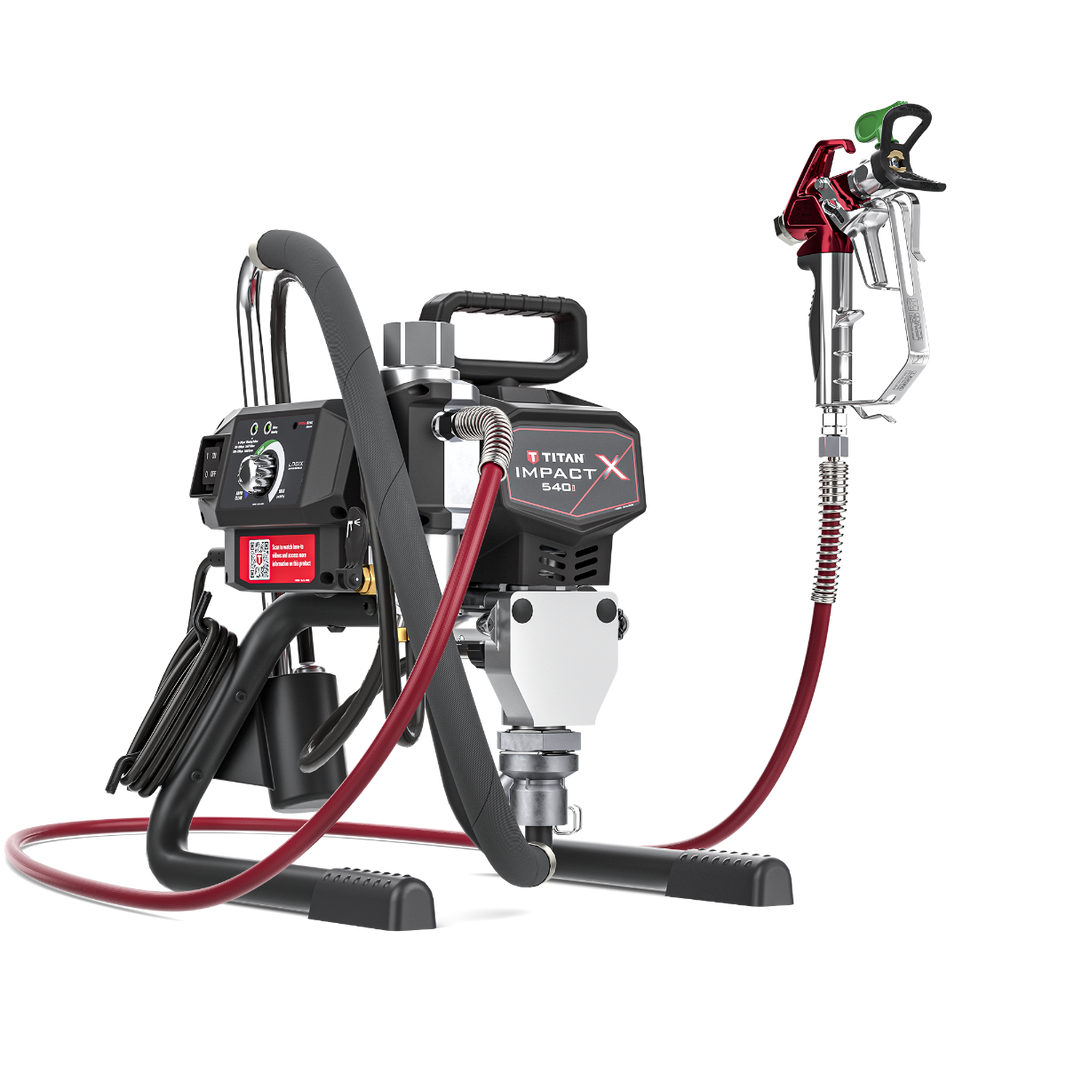 Titan Impact x 540I electric airless sprayer on skid, professional-grade painting equipment for efficient coating application