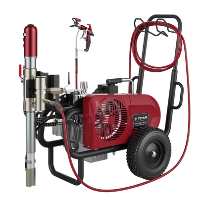 Titan Powrtwin 6900 Plus gas airless sprayer for electric and diesel painting, durable professional-grade equipment.