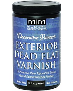 Modern Masters DP612 Qt Dead Flat Varnish Exterior Clear Top Coat (4 Pack)