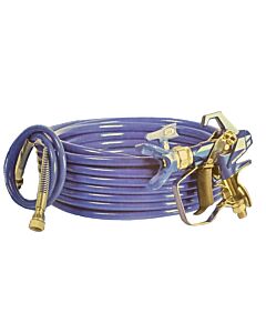 Graco Contractor PC Compact Gun, 1/4 in x 50 ft BlueMax II Airless Hose, 1/8 in x 4.5 ft Whip Hose, RAC X LTX 517 SwitchTip - 19Y475