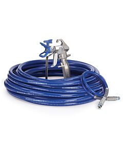 Graco Contractor Airless Spray Gun, RAC X, BlueMax II Airless Hose, 3/8 in x 50 ft, 3 ft Whip Hose - 288490