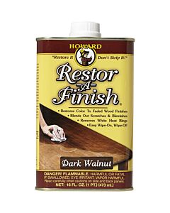 Howard RF6016 16 oz. Dark Walnut Restor-A-Finish (6 Pack)