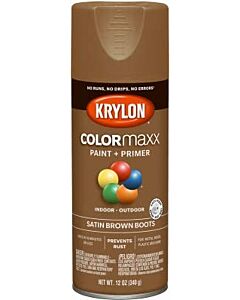 Krylon K05559007 12 oz. Satin Brown Boots COLORmaxx Spray (6 Pack)