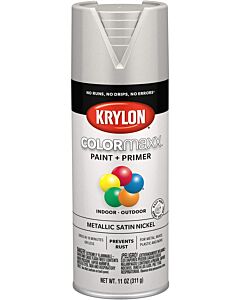 Krylon K05589007 11 oz. Metallic Satin Nickel COLORmaxx Spray (6 Pack)