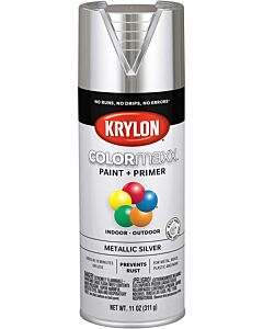 Krylon K05590007 11 oz. Metallic Silver COLORmaxx Spray (6 Pack)