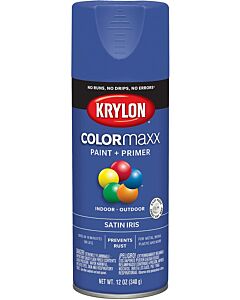 Krylon K05564007 12 oz. Satin Iris COLORmaxx Spray (6 Pack)