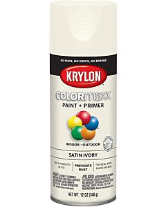 Krylon K05567007 12 oz. Satin Ivory COLORmaxx Spray (6 Pack)