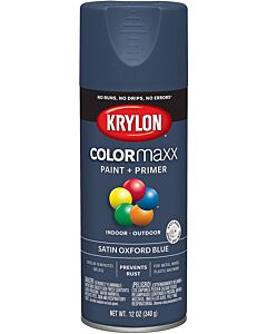 Krylon K05571007 12 oz. Satin Oxford Blue COLORmaxx Spray (6 Pack)