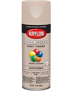 Krylon K05572007 12 oz. Satin Pebble COLORmaxx Spray (6 Pack)