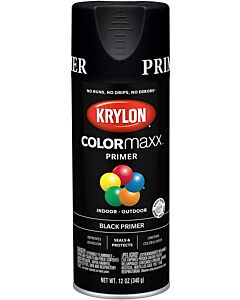 Krylon K05581007 12 oz. Black Primer COLORmaxx Spray (6 Pack)