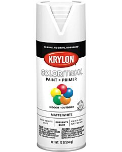 Krylon K05591007 12 oz. Matte White COLORmaxx Spray (6 Pack)