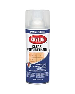 Krylon K07006777 11 oz. Polyurethane Clear Satin Spray (6 Pack)