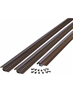 M-D 87783 84" x 36" Brown Vinyl Clad Foam w/ Aluminum Stop Weatherstrip (6 Pack)