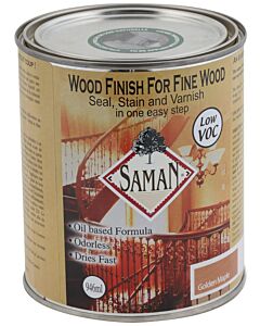 Saman SAM-302-1L 946ml(32 oz.) Golden Maple Seal Stain And Varnish (6 Pack)