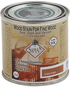 Saman SAM-302-8 236ml(8 oz.) Golden Maple Seal Stain And Varnish (12 Pack)