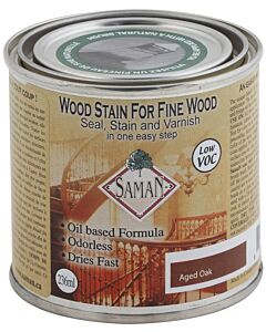 Saman SAM-307-8 236ml(8 oz.) Aged Oak Seal Stain And Varnish (12 Pack)