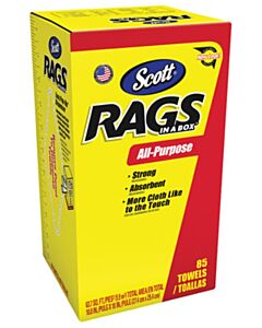 Scott 52782 White Rags In A Box 85 Sheets (6 Pack)