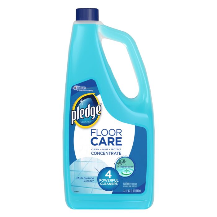 Pledge Multi-Surface Floor Cleaner Concentrated Liquid, Shines Hardwood,  Rainshower, 1 Gallon 128 Fl Oz (Pack of 1)