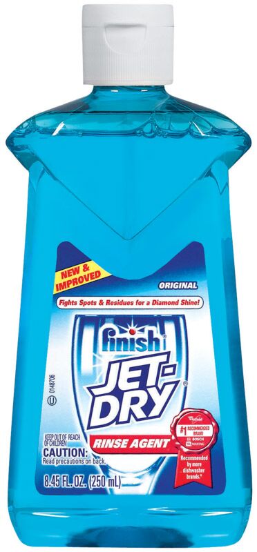 Finish Jet-Dry Original Scent Liquid Dishwasher Rinse Aid 8.45 oz (8 Pack)