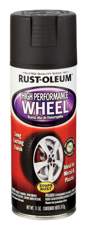 Rust-Oleum Automotive High Performance Wheel 6-Pack Matte Black Spray Paint  (NET WT. 11-oz) in the Spray Paint department at