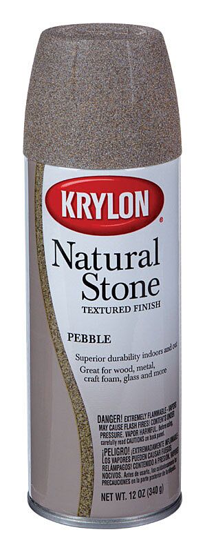 Krylon Fine Stone Texture Pebble Spray Paint 12 oz (6 Pack)