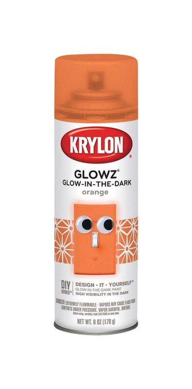 Krylon Glowz Orange Glow-in-the-Dark Spray Paint 6 oz.