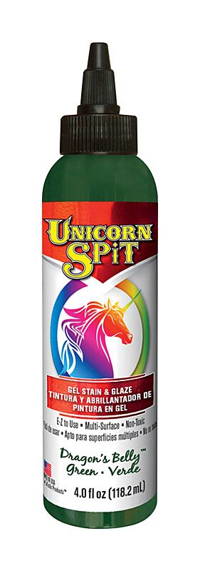 Unicorn Spit Flat Green Gel Stain and Glaze 4 oz (6 Pack)