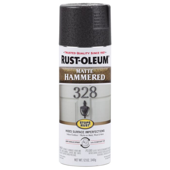 Rust-Oleum Hammered Matte Black Spray Paint 12 oz.