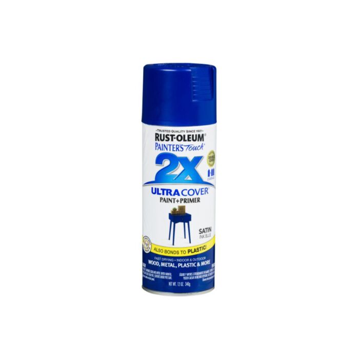 Rust-Oleum Painter's Touch 2X Ultra Cover Satin Ink Blue Spray Paint 12 oz.