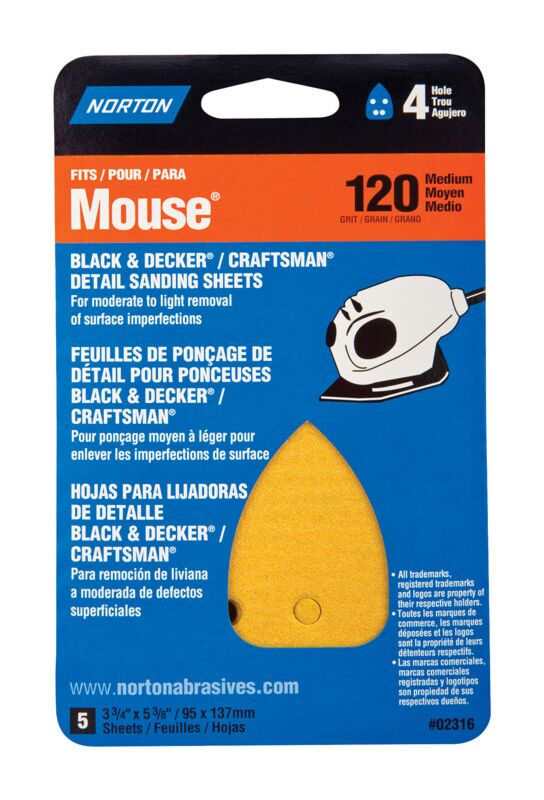 Black & Decker Mouse Sanding Sheets 5pk