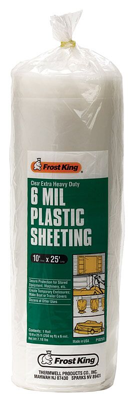 Frost King Clear Plastic Sheeting Roll For Doors and Windows 25 ft. L X 6  mil T
