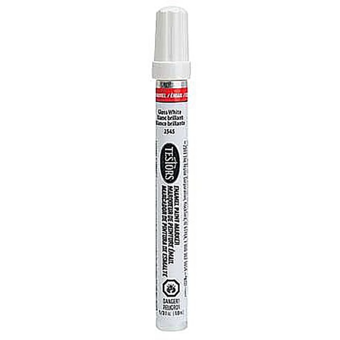 Testors Gloss White Enamel Paint Marker 0.3 oz (6 Pack)