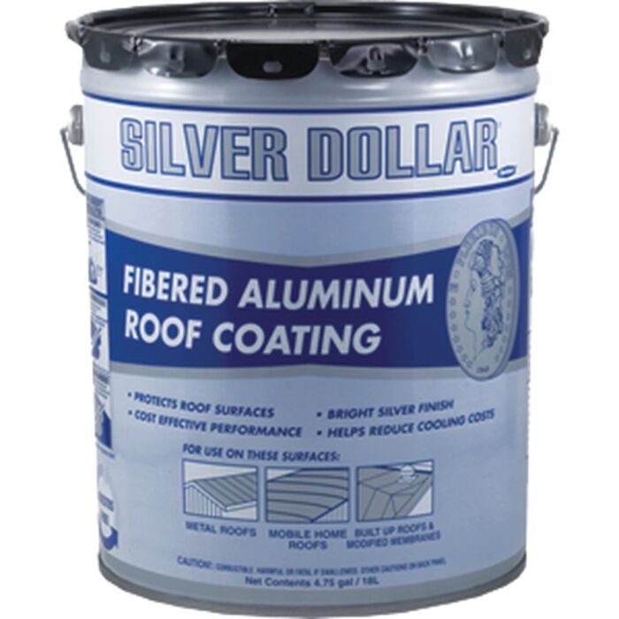 Fibered silver coat for metal roof?