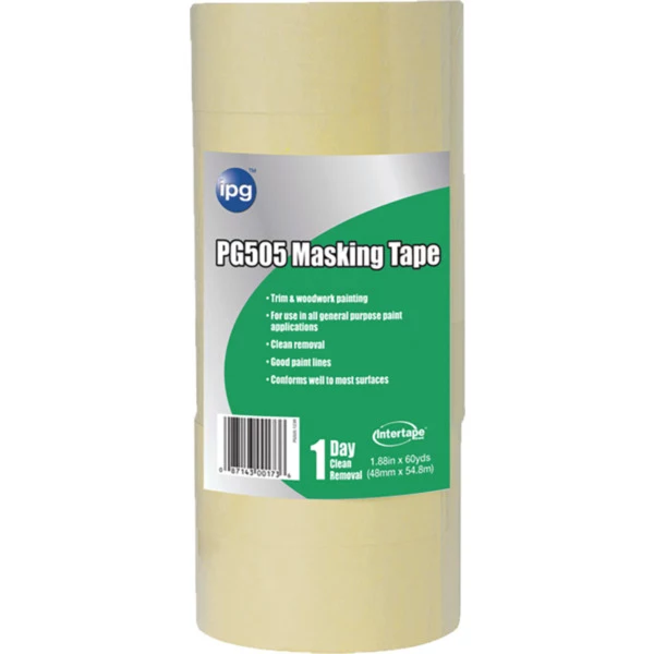 IPG #PG505 Utility Grade Masking Tape (2 x 60 yards) - 24 Pack