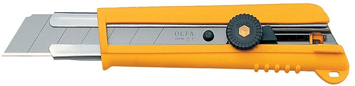 OLFA 25mm Heavy Duty Rubber Grip Utility Knife, Wind-lock