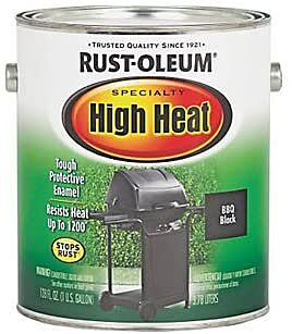 Rust-Oleum Specialty Satin BBQ Black Oil-Based High Heat Enamel 1 Gal ...