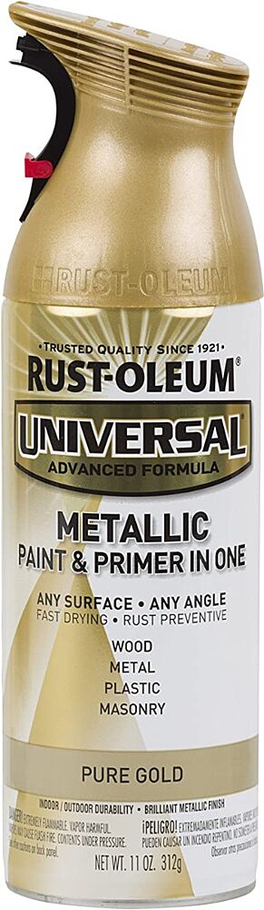 Rust-Oleum Universal Pure Gold Metallic Spray Paint 11 oz (6 Pack)