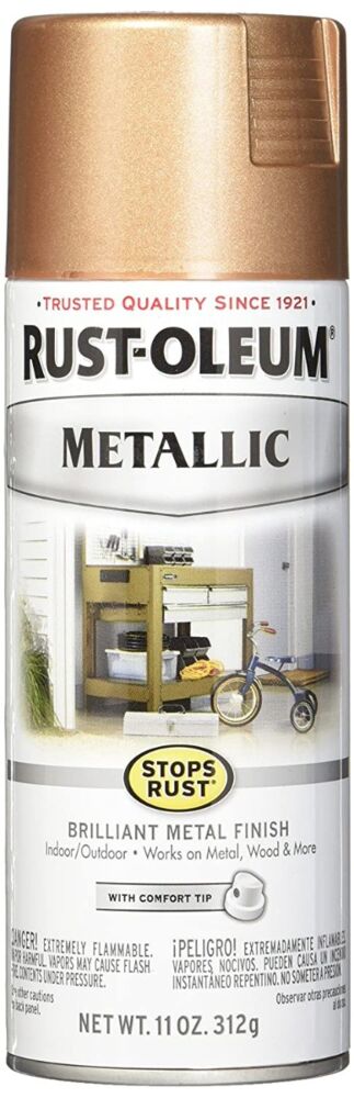 Rust-Oleum Stops Rust Metallic Rose Gold Spray Paint 11 oz (6 Pack)