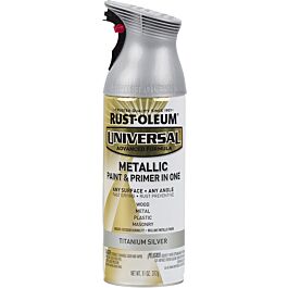 Rust-Oleum Universal Titanium Silver Metallic Spray Paint 11 oz (1 Pack)